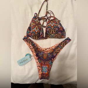 Luli Fama Multicolor Patterned Bikini